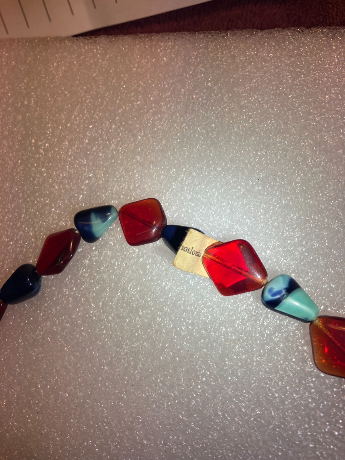 Vintage Czech Glass Bead Necklace