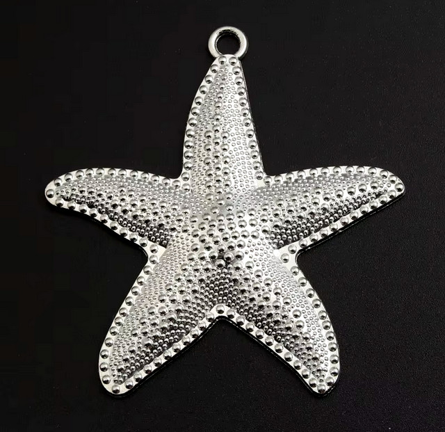 LARGE STARFISH OCEAN NAUTICAL BEACH SEA Pendant 22″ 925 Plated Silver Necklace