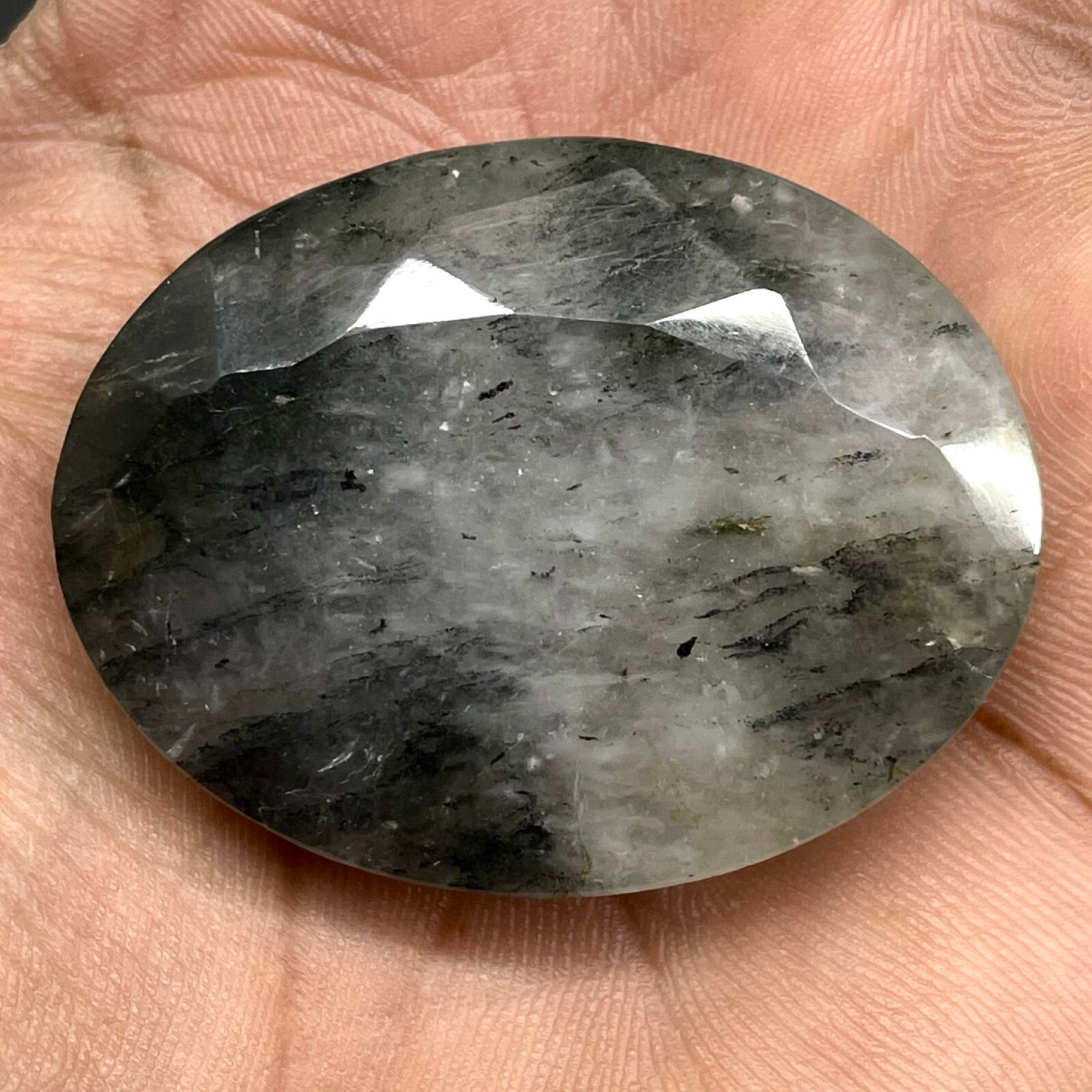 156.5 Cts Natural Rutile Quartz 42x33mm Oval Cut Loose Untreated Gemstone