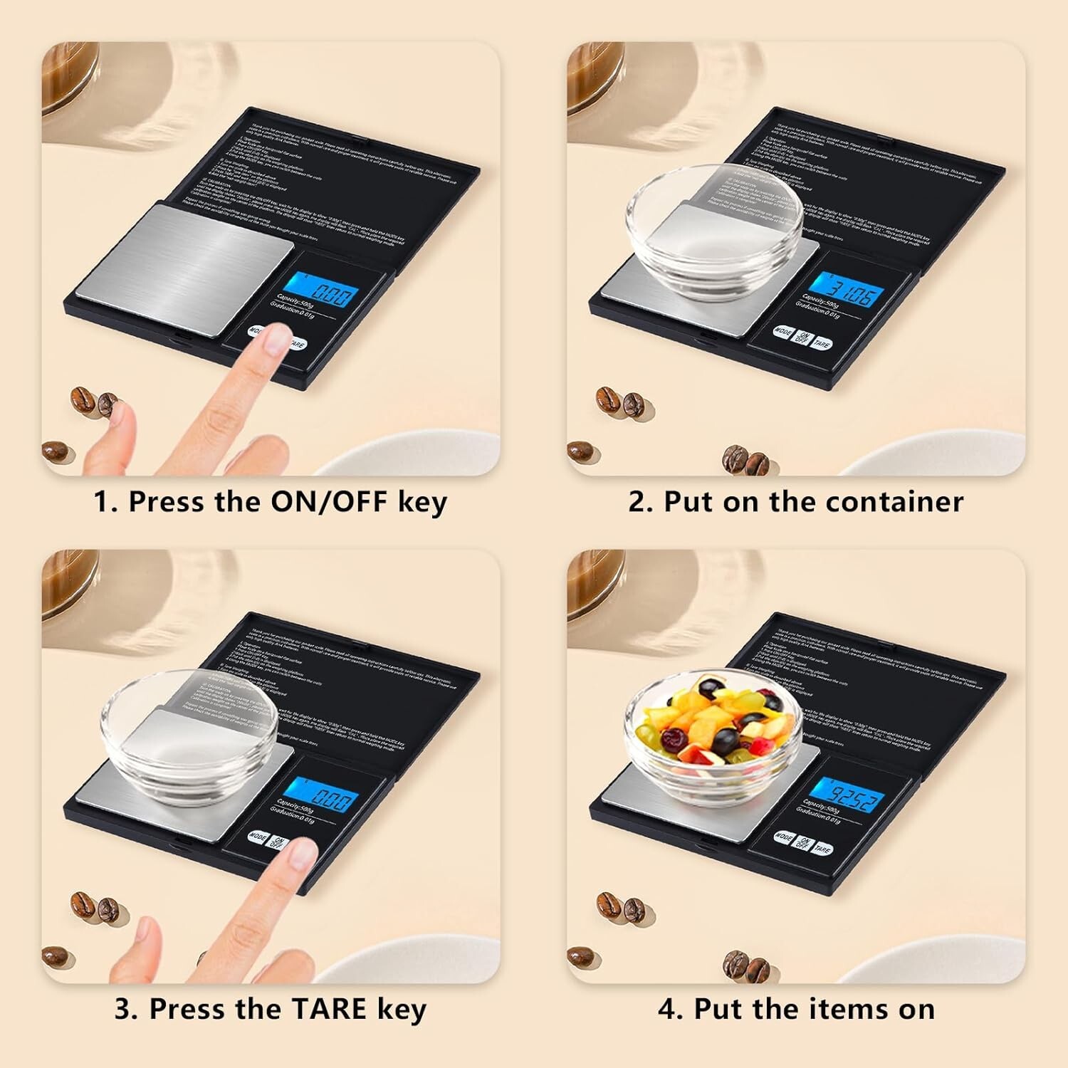 Digital Scale 200g x 0.01g Jewelry Gold Silver Coin Gram Pocket Size Herb Grain