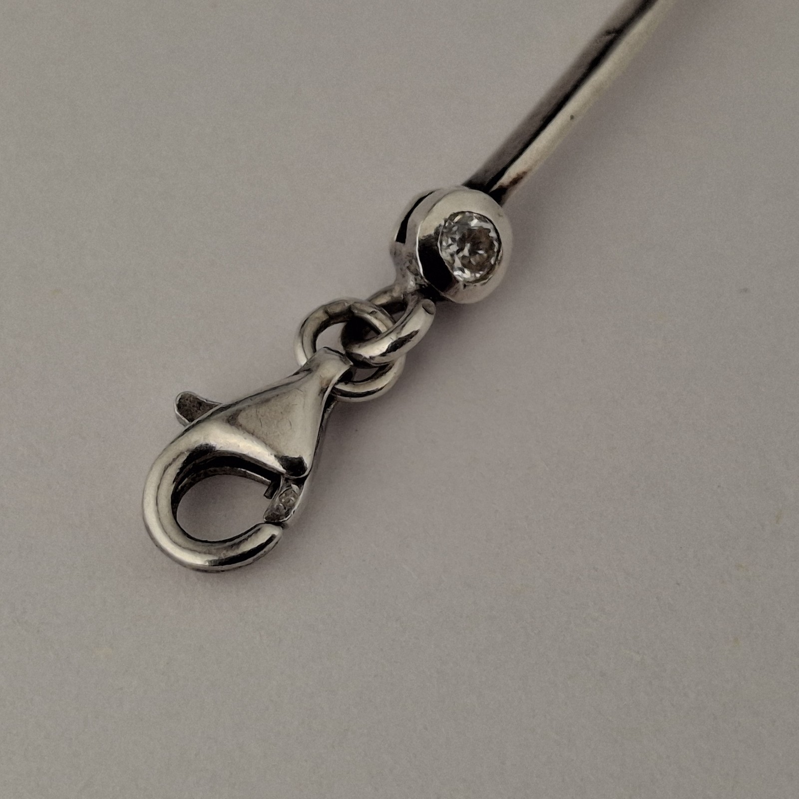 925 Sterling Silver CZ Station Link Bracelet Modern Minimalist Wedding Sparkle