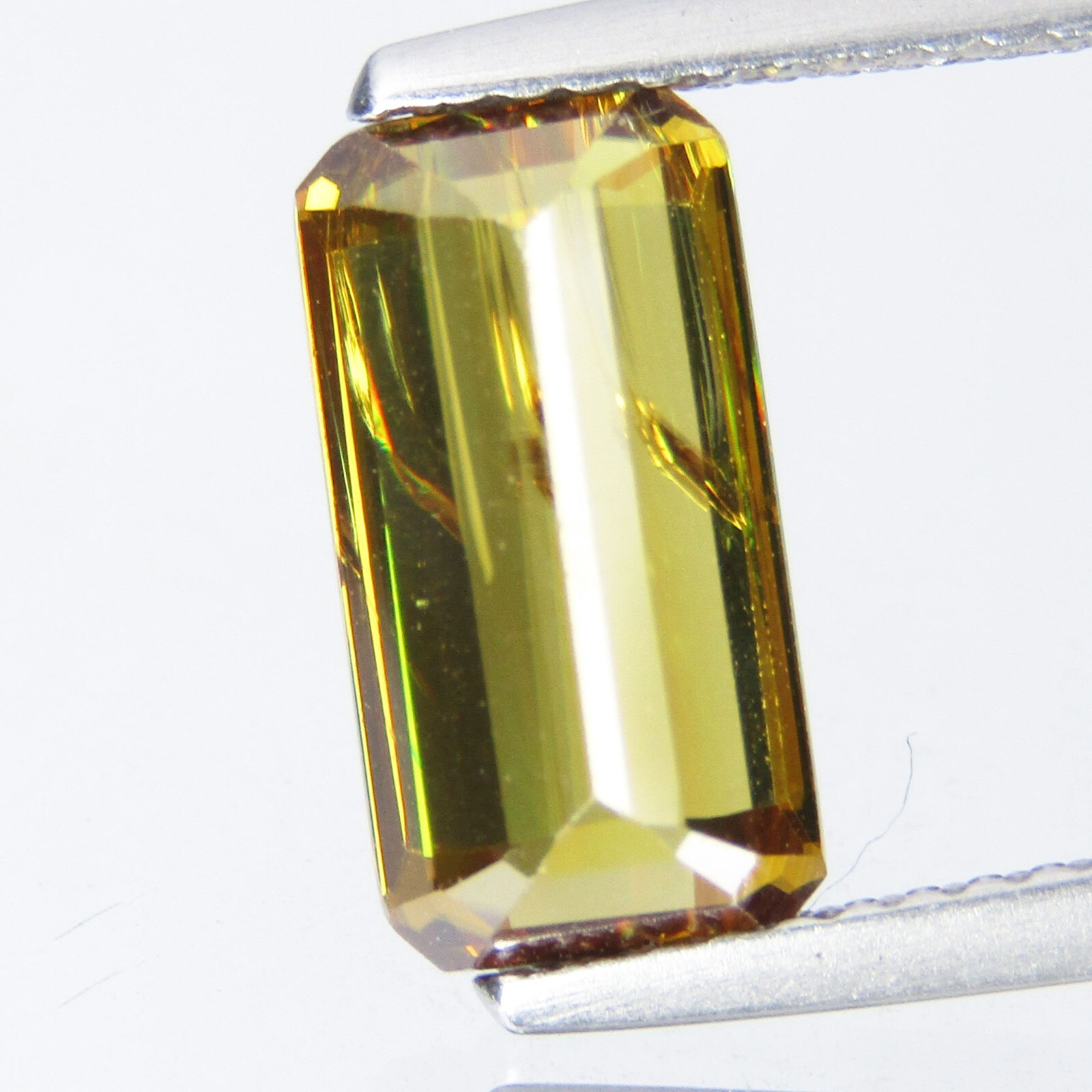 3.07Cts Natural Genuine Firing Sphene Titanite Emerald Cut Loose Gemstone