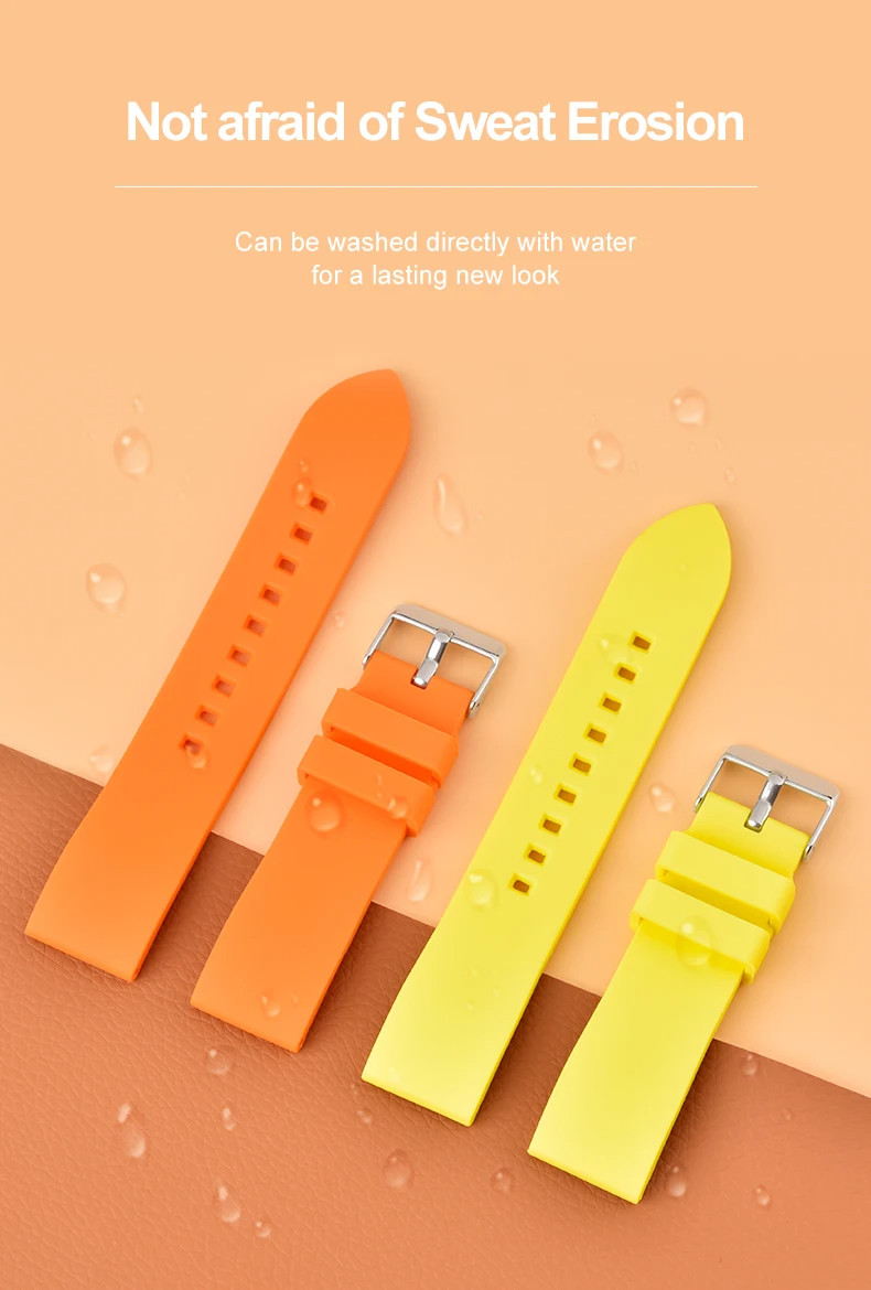 18mm 20mm 22mm Soft Silicone Watch Band Divers Replacement Strap Quick Release