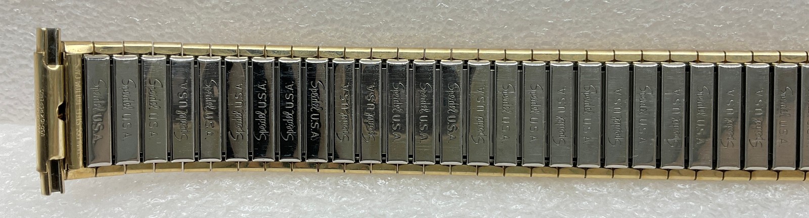 Vintage GTE 10k Gold Emblem Speidel Stretch Gold Tone Watch Band