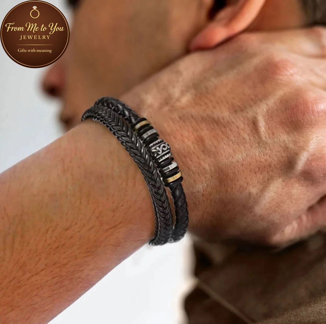 To My Son Gift for Son Bracelet Love from Mom, Dad Forever Birthday, Graduation