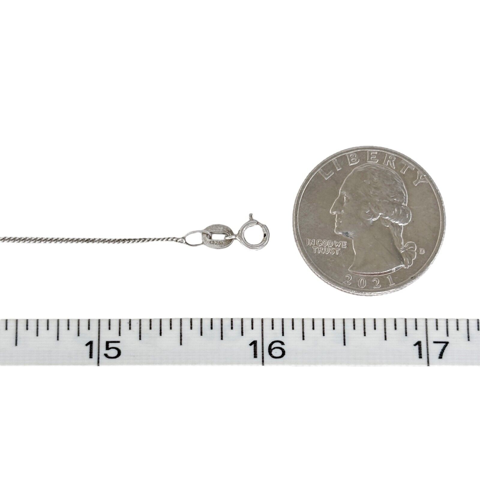 Vintage Canada 925 Sterling Silver Cubic Zirconia Pendant Necklace 16″
