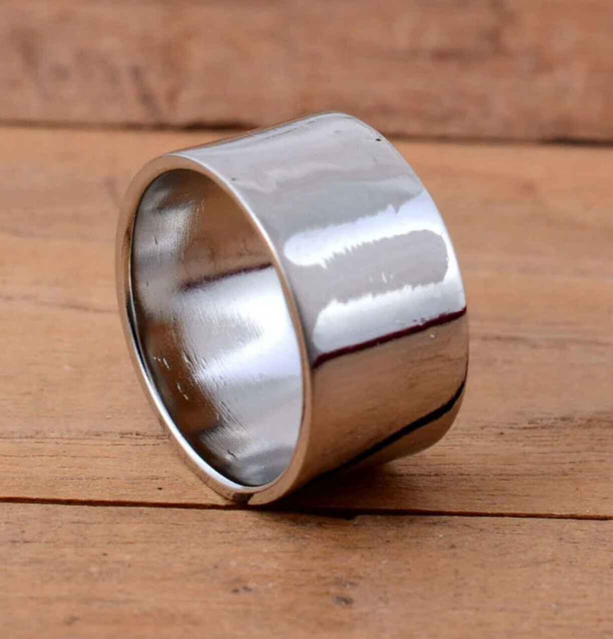 925 Sterling Silver, Solid Silver, Wide Band Ring, Smooth Edges, Unisex