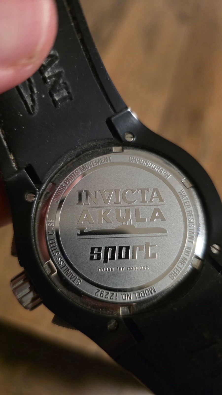 Invicta Akula Sport Men’s Quartz Chronograph 46mm Blue Dial Black Strap 100m