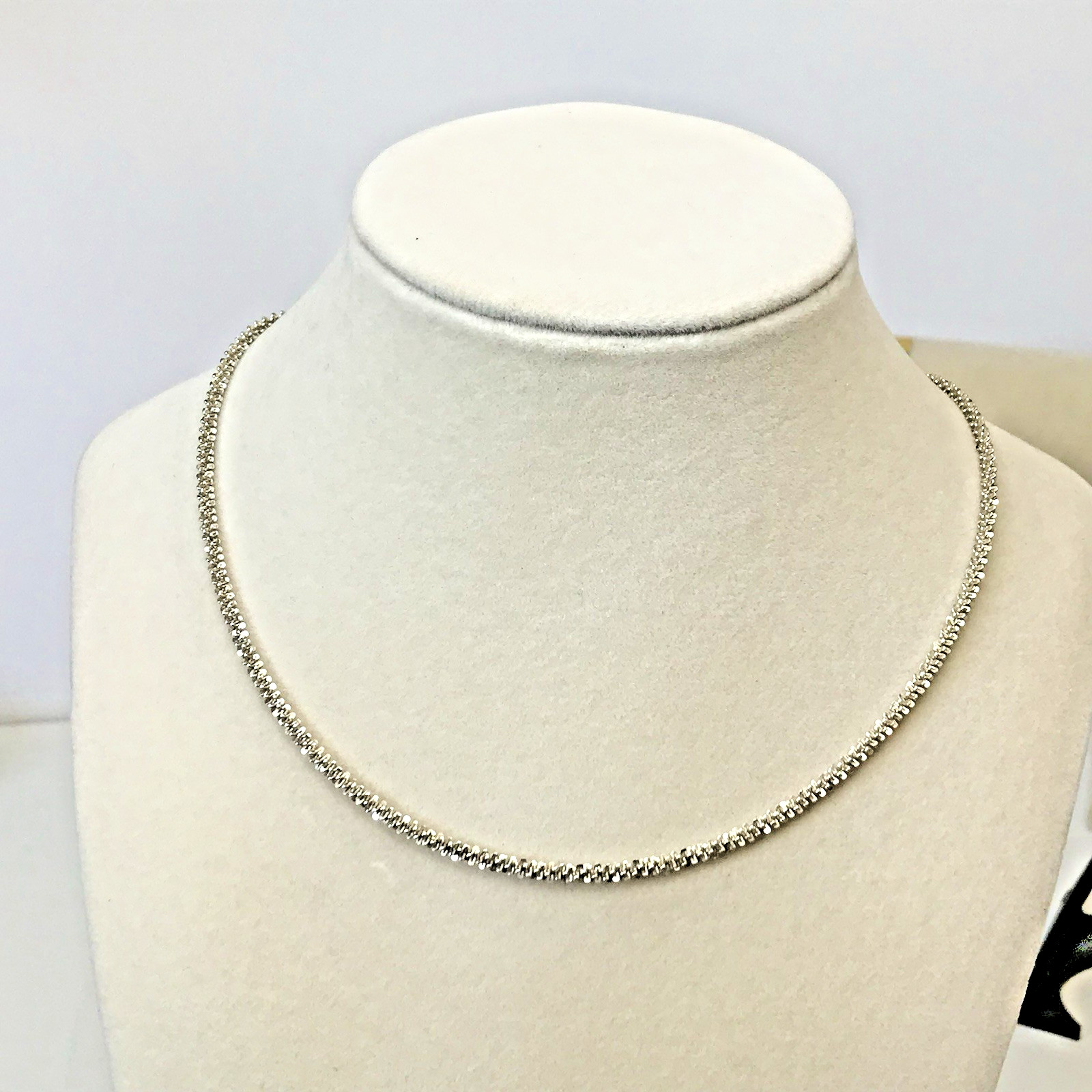 MILOR Italy sterling silver Margarita link 16″ necklace 2.7mm 7.59grams (Z15)