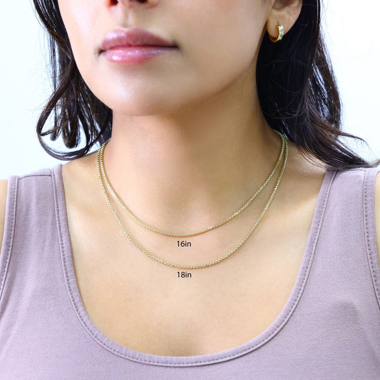 14K Yellow Gold 1.5mm-3.5mm Venetian Round Box Chain Necklace Men Women 16″- 30″