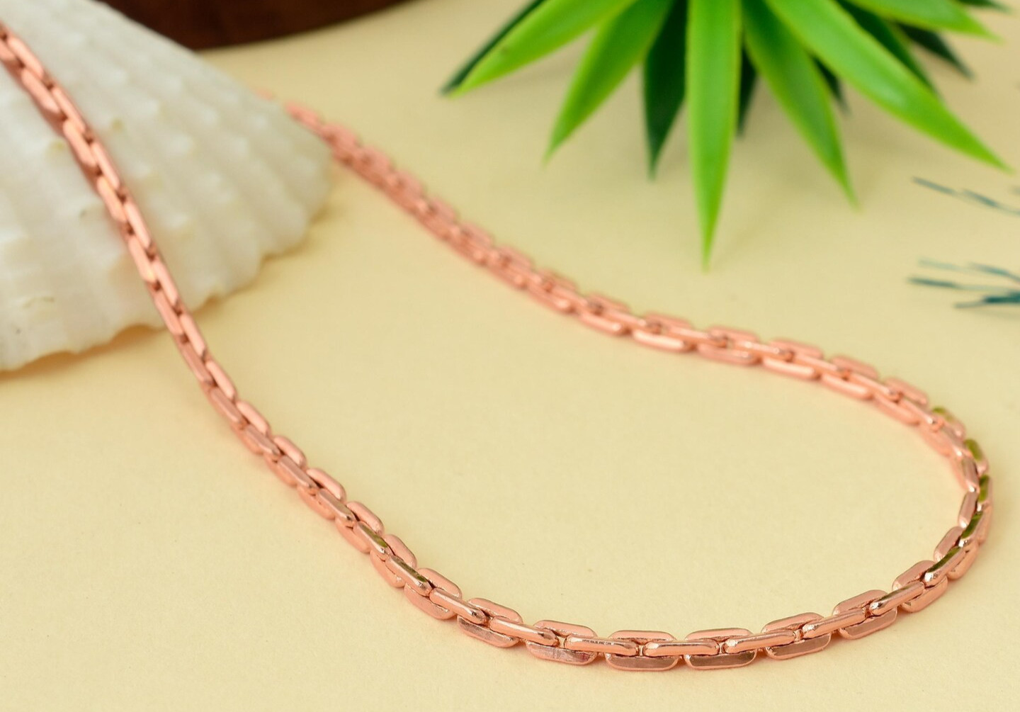 26 inch Pure Copper Solid Link Chain Necklace, Healing Copper Jewelry Spiritual