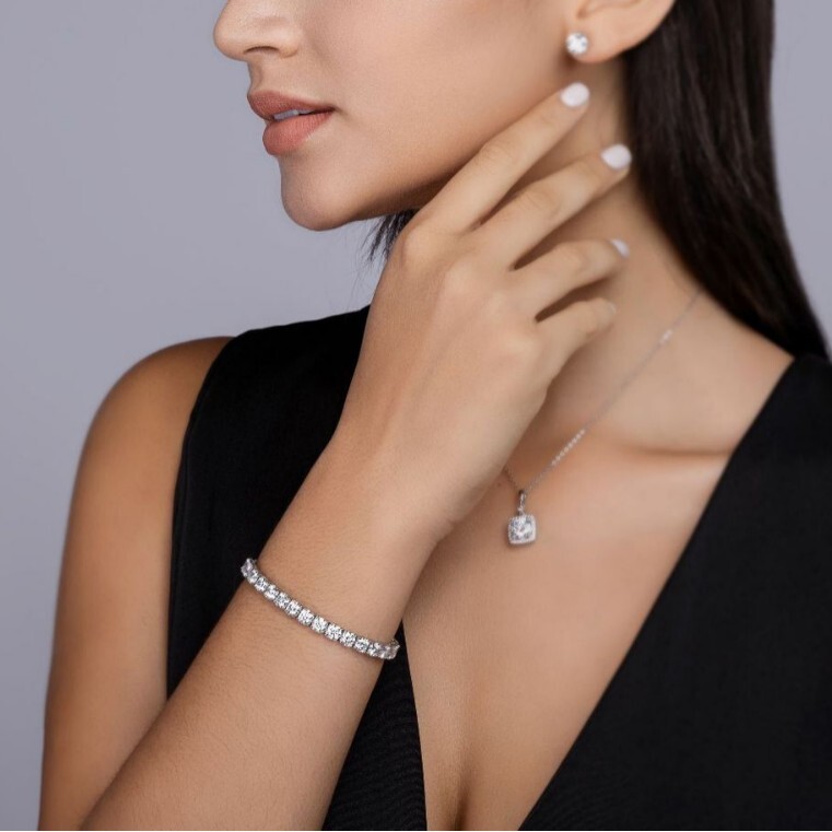 2-8mm REAL VVS D Color MOISSANITE Tennis Chain Bracelet 925 Silver Pass Tester!!