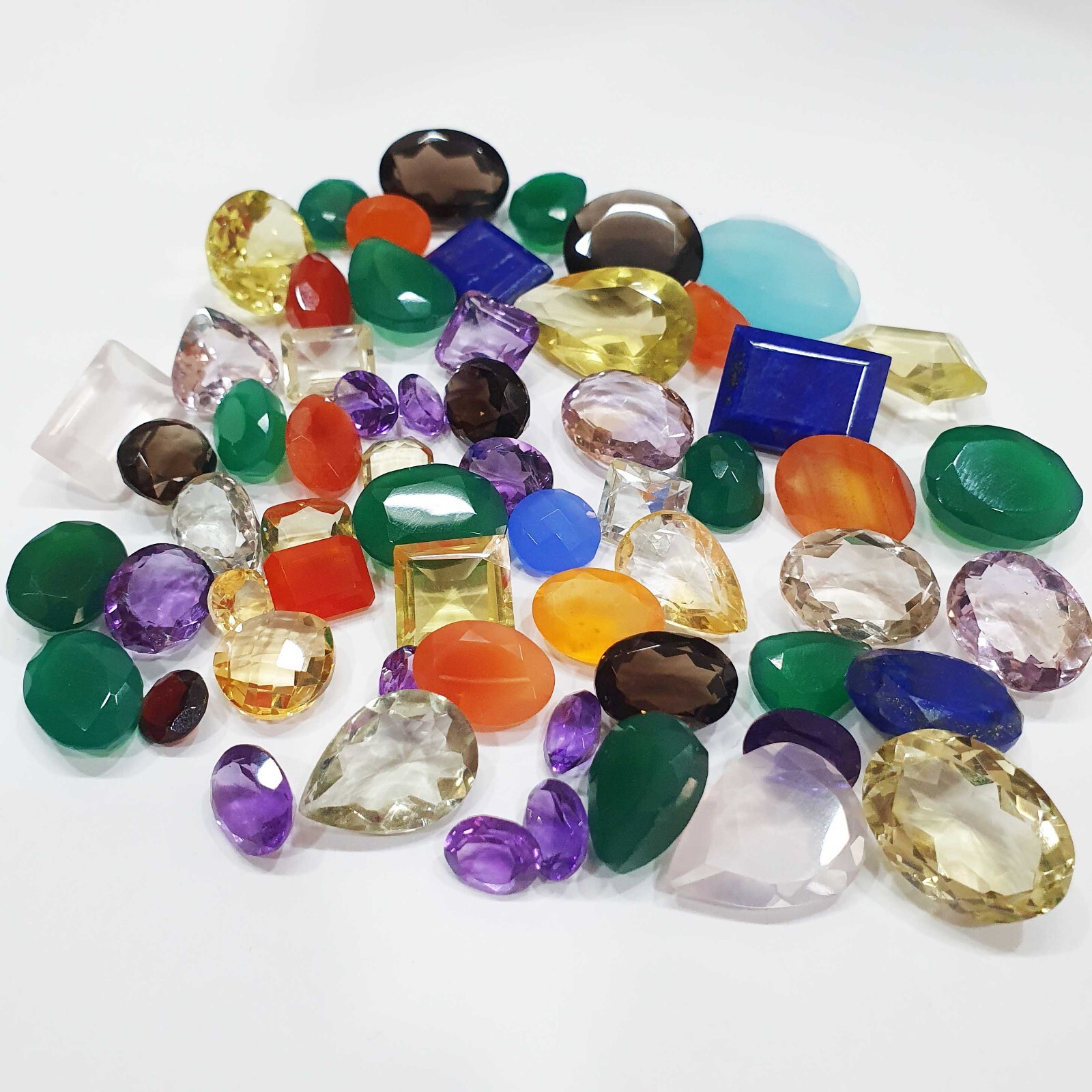 100 Carats+ Natural Mix Faceted Gemstone Mix Size Faceted Loose Gemstones