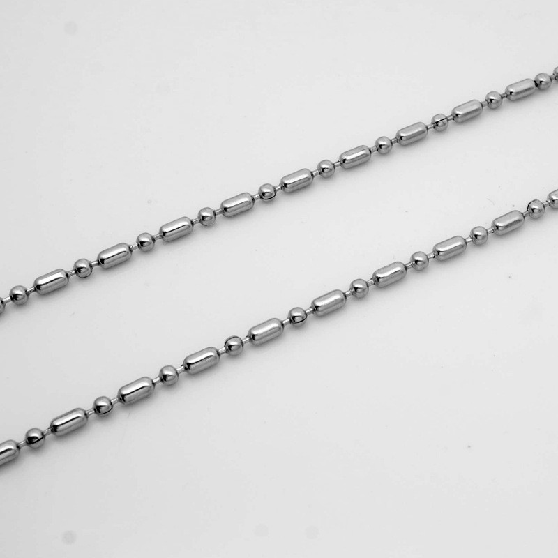 5pcs/lot 1.6/2/2.4/3mm Stainless Steel Bamboo Chain Necklace Jewelry Wholesale