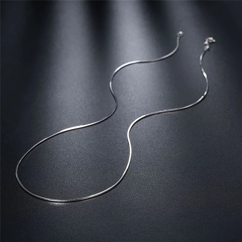925 Sterling Silver 16/18/20/22/24/26/28/30 Inch 1-3Mm Snake Chain Necklace for