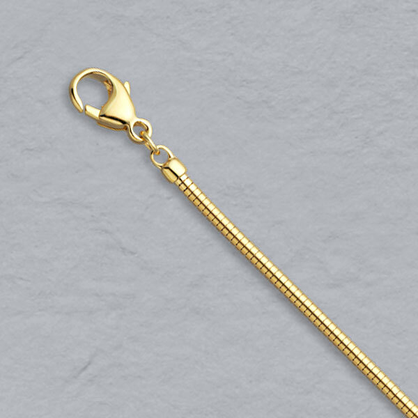 Men&Women’s 18K Gold Filled Tarnish-Free Classic 1.6mm Wide Snake Chain Necklace