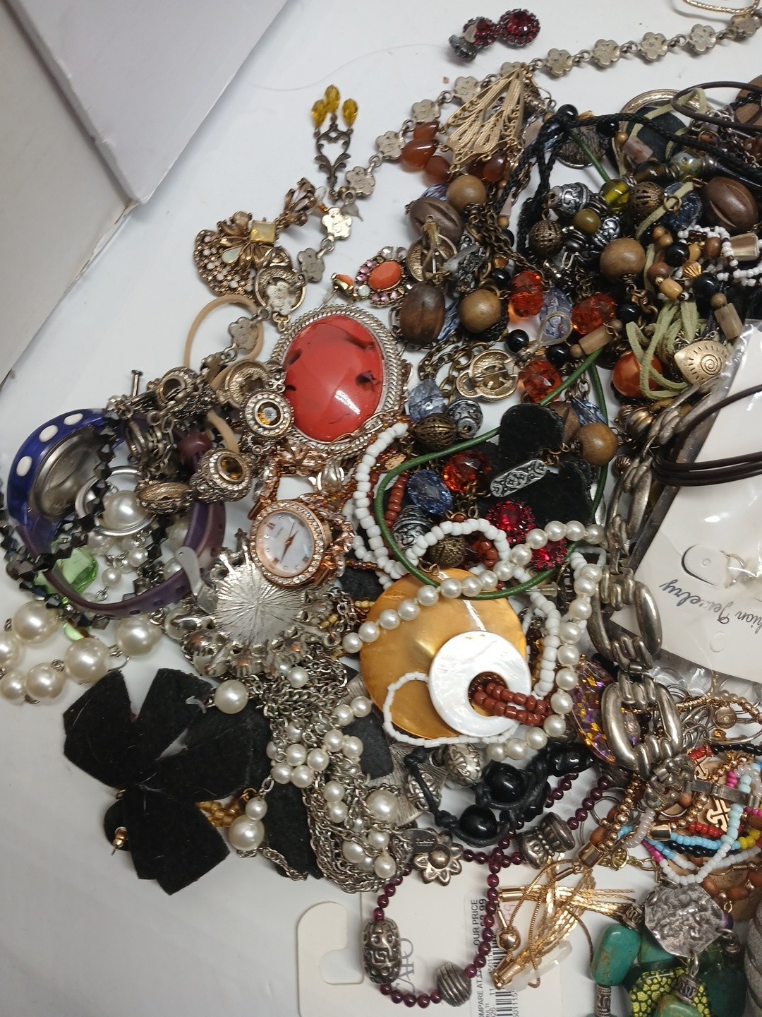 9.5Lbs Wearable Vintage Jewelry Huge lot Costume And More Unsearched Tangled