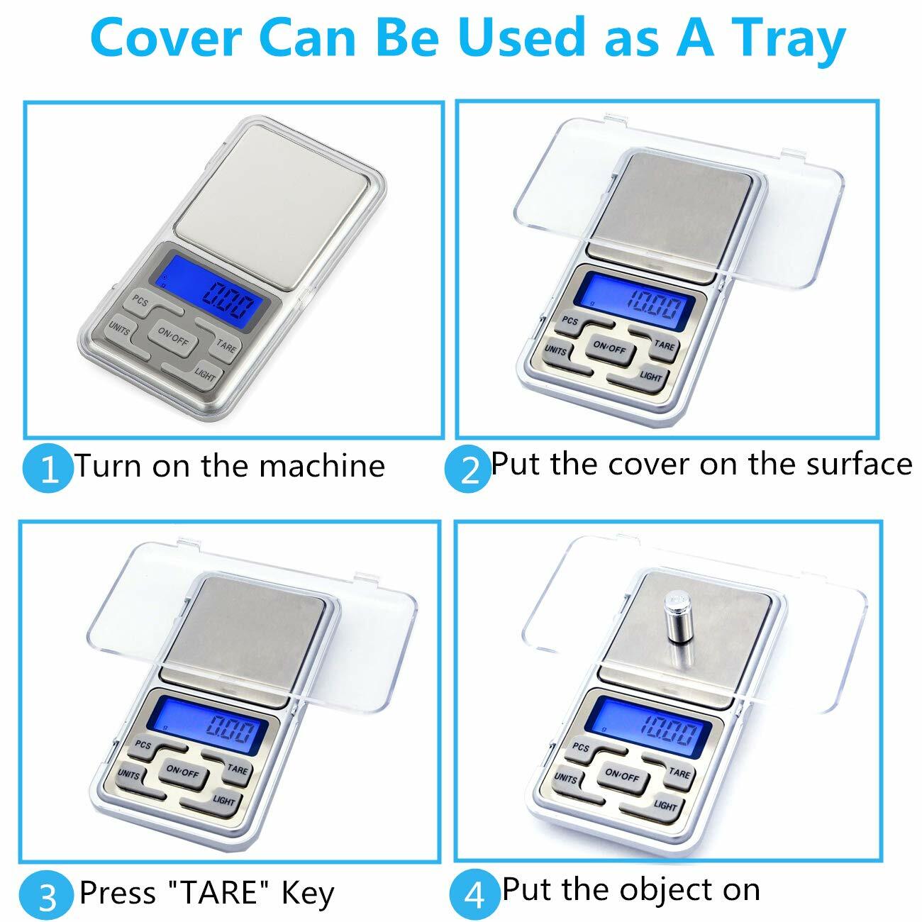 Portable 500g x 0.01g Mini Digital Scale Jewelry Pocket Balance Weight Gram LCD