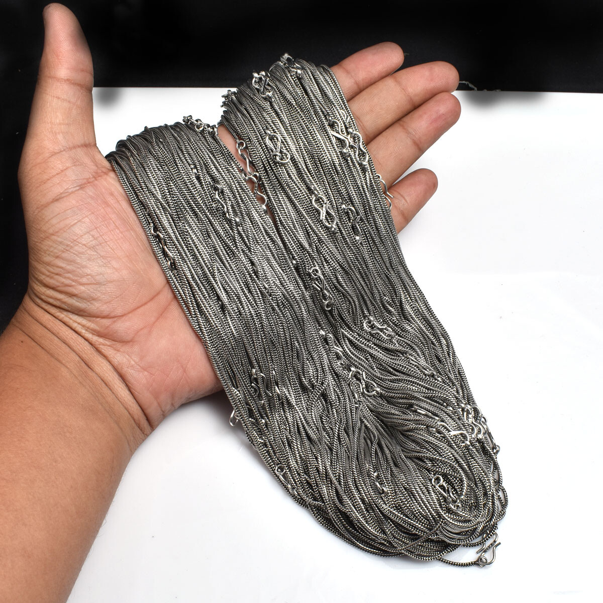 16″18″20″22″24″ Snake Chain S” Lock Ethnic Handmade Necklace Jewelry.