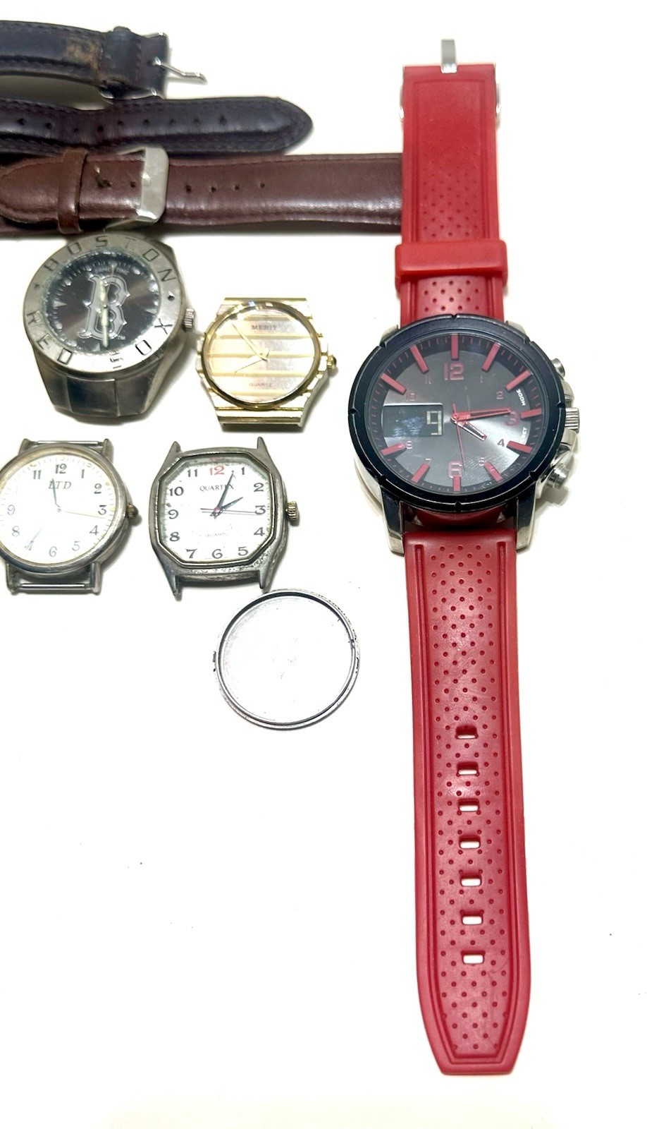 Men’s Mixed Large Watch Lot For Parts, Repair Or Wear VTG To Now (None Tested)