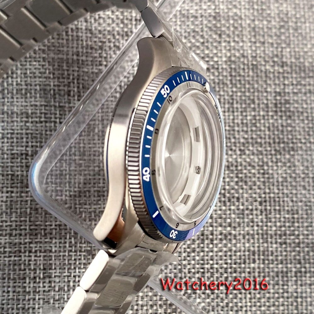 40mm Double Bow Sapphire Glass 20Bar Watch Case For NH35 NH36 ETA 2824 PT5000