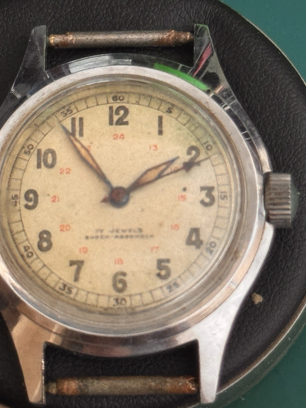 Vintage Timor Military Manual Wind Wrist Watch 30mm