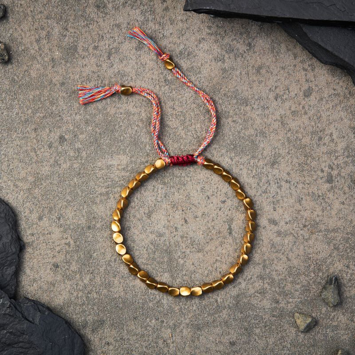 Tibetan Copper Bead Bracelet for Good Luck and Wealth – Healing Bracelets Gift