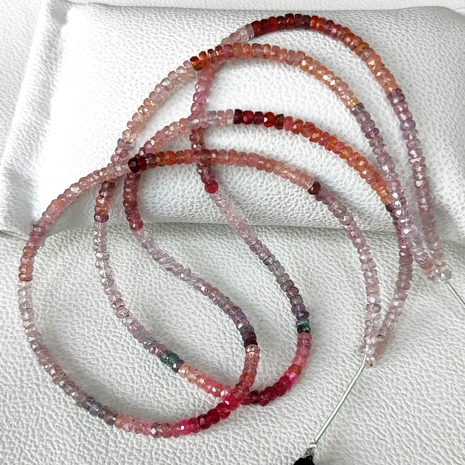 Sri Lanka Spinel Beads 4mm Faceted Rondelle 17″ Strand Natural Gemstones DIY