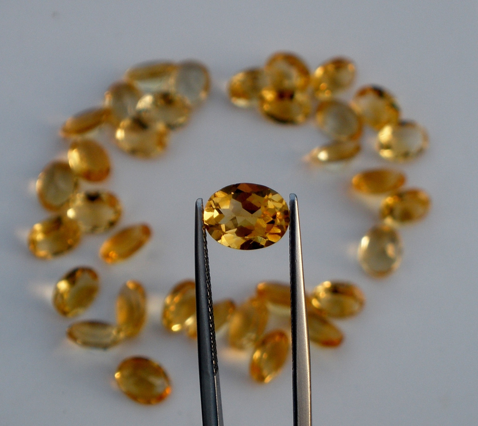 Citrine oval natural gem loose faceted 9 x 7mm