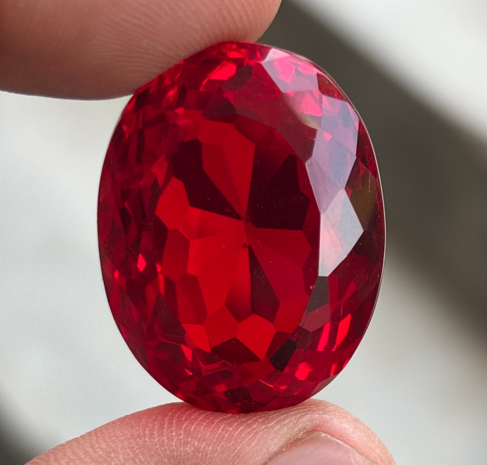 200 CT BIG SIZE Natural Certified Blood Red Ruby Oval Cut Loose Gemstone