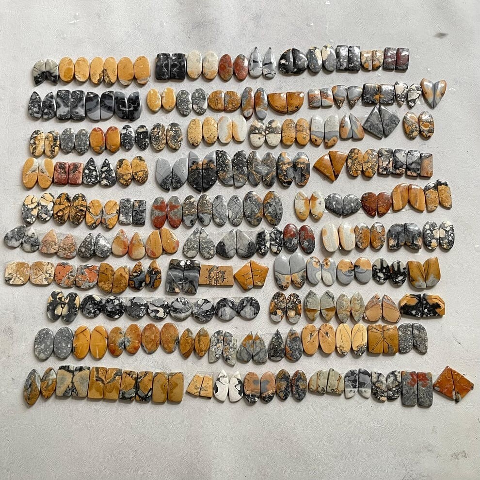 20-40MM Natural Maligano Matched Earring pair Cabochon Loose Gemstone Lot