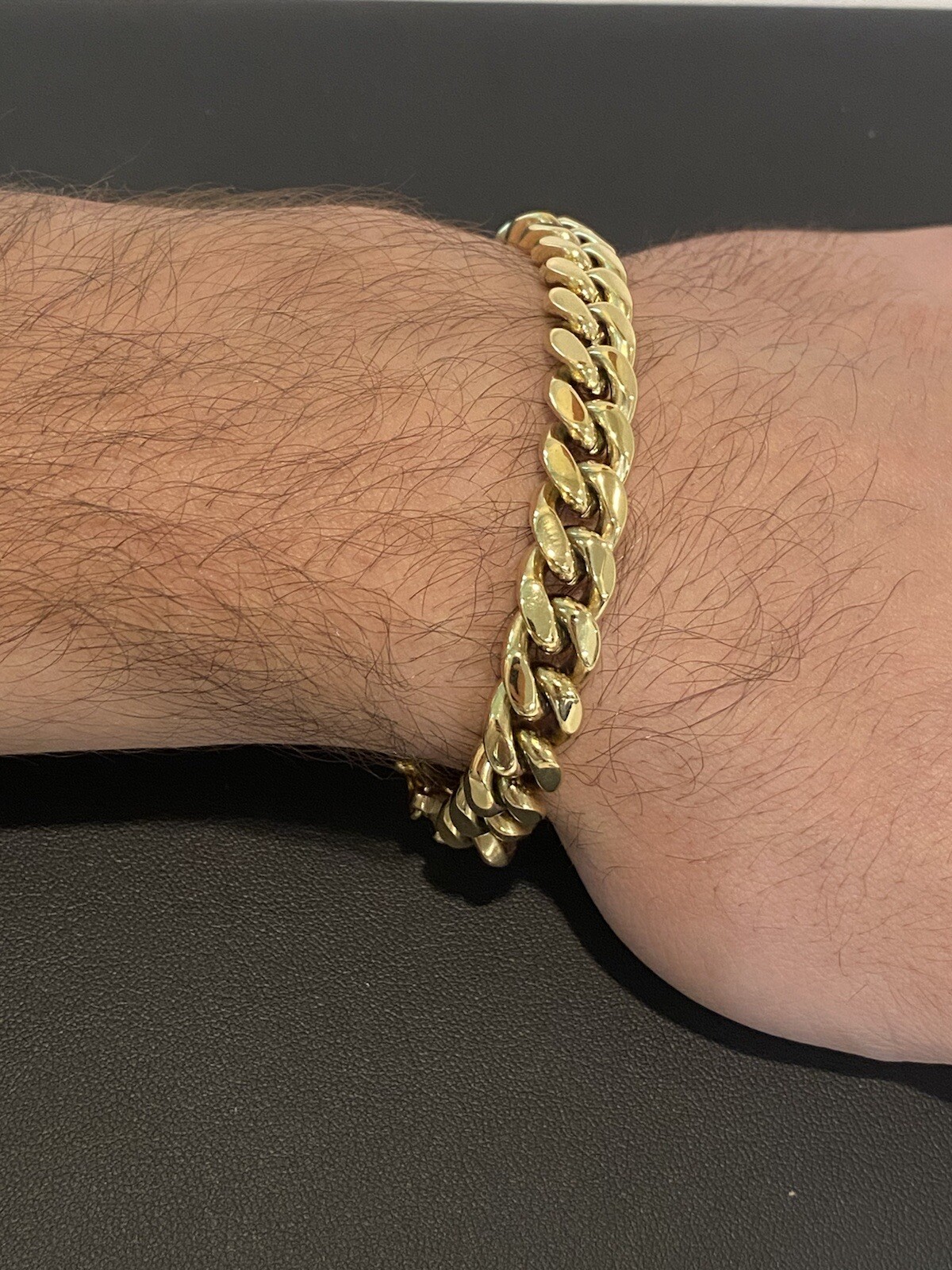 10mm Miami Cuban Link Bracelet 14k Gold Vermeil Stainless Mens Hip Hop Bracelet