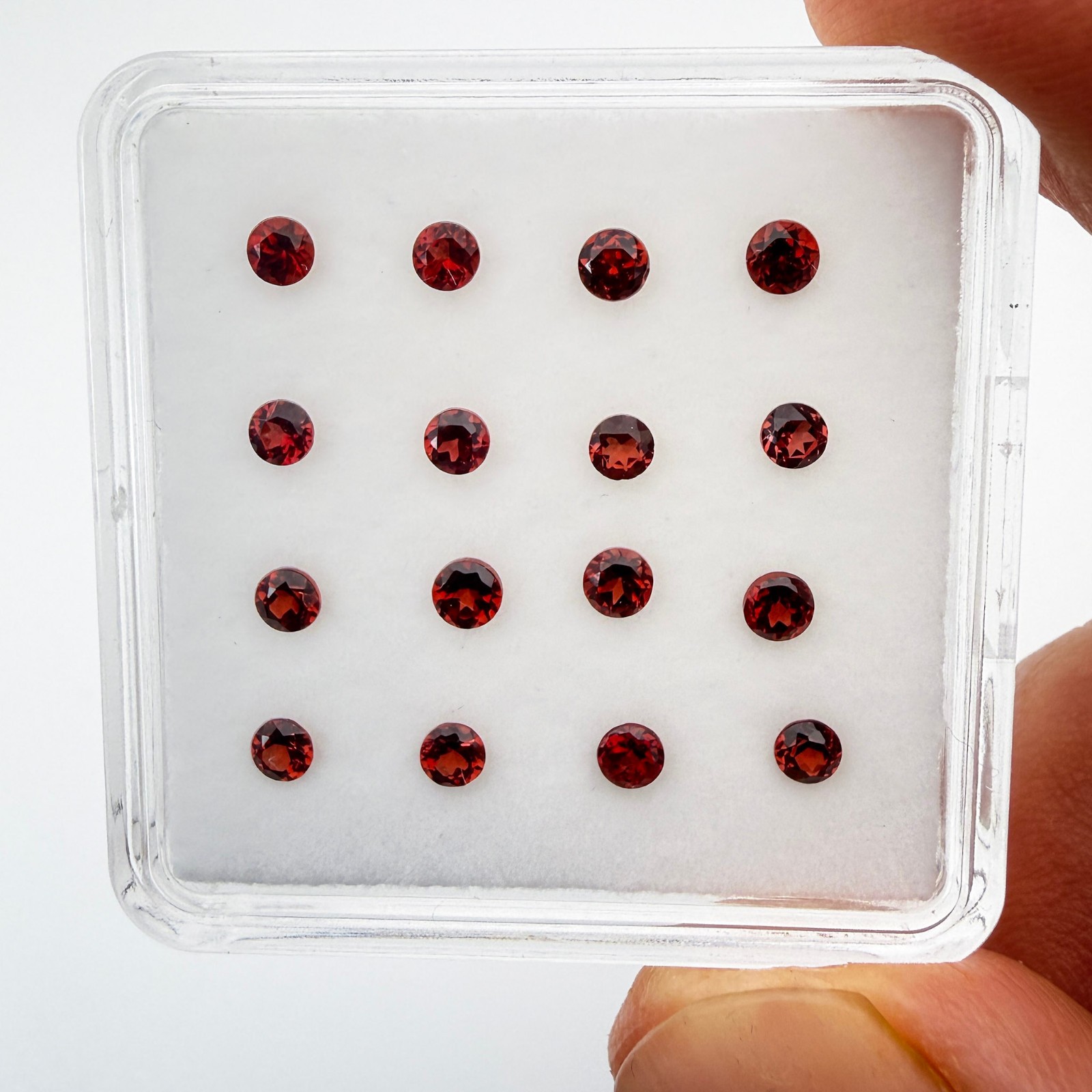 Natural Garnet 3mm Round Faceted Gemstones Calibrated Lot Wholesale USA Seller