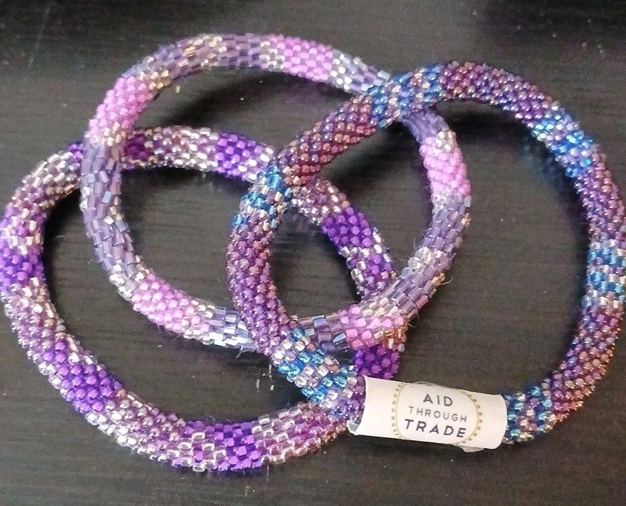 Set Of 3 Roll On Bracelets Nepal Aid Through Trade (lot #5)
