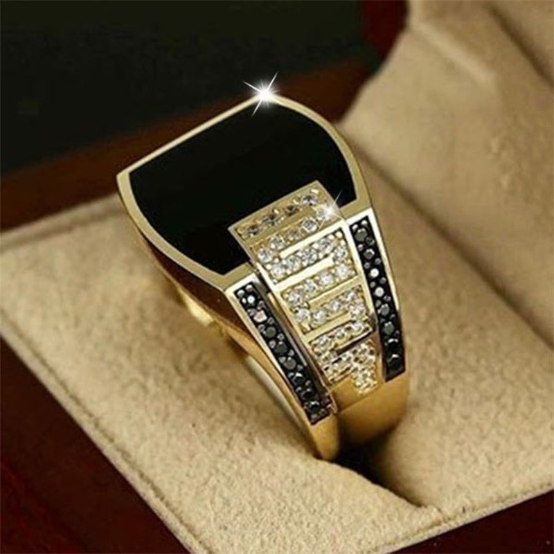 Sterling Silver Handmade Jewelry Black Men’s Ring All Size Fashion Ring 2025