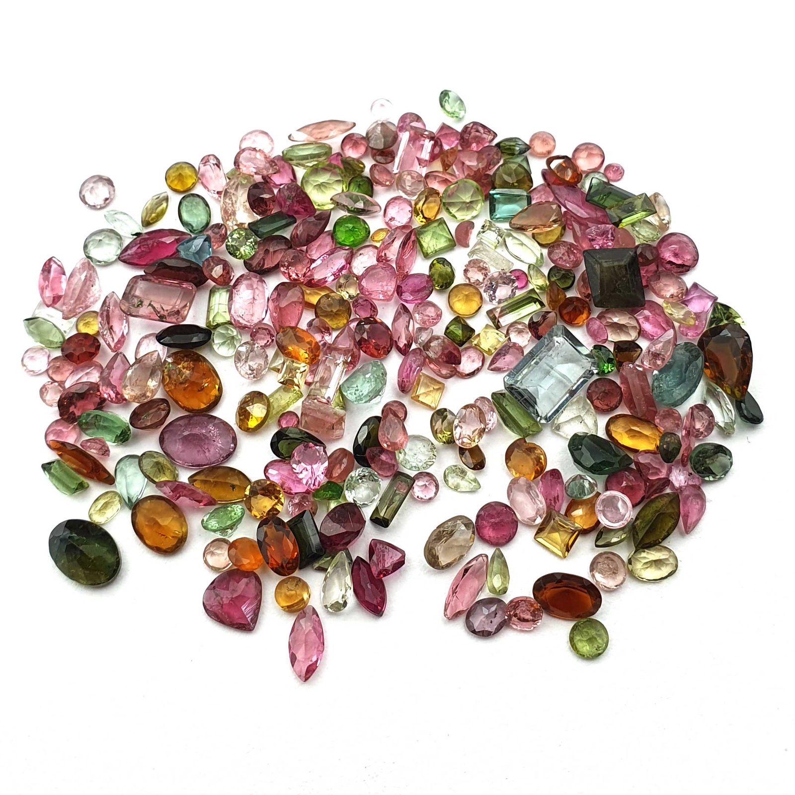 Natural Multi Tourmaline Mix Cut Loose Gemstone 48 Pcs 2-5 MM 10 CT