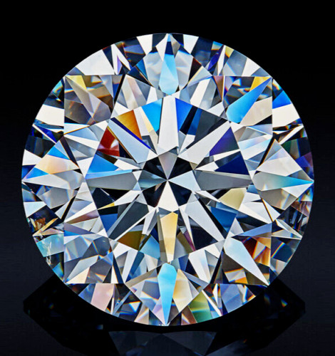 3CT Natural Certified Excellent 9.4mm Round VVS1 Diamond with GIA Certificate D