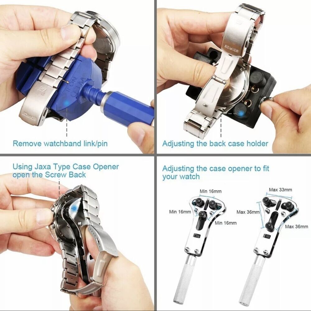 Set Profesional de Herramientas Para Reparación de Reloj de 147 Piezas