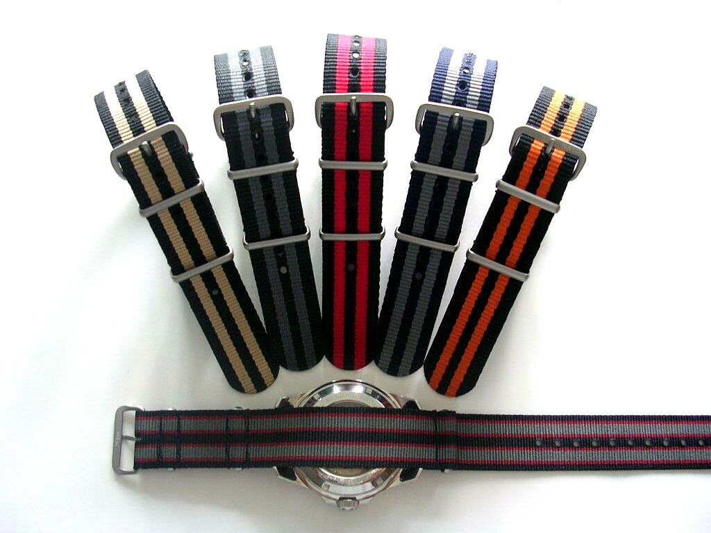 18 20 22 24 NATO G10® watchband strap Ballistic nylon RAF bond Military IW SUISS