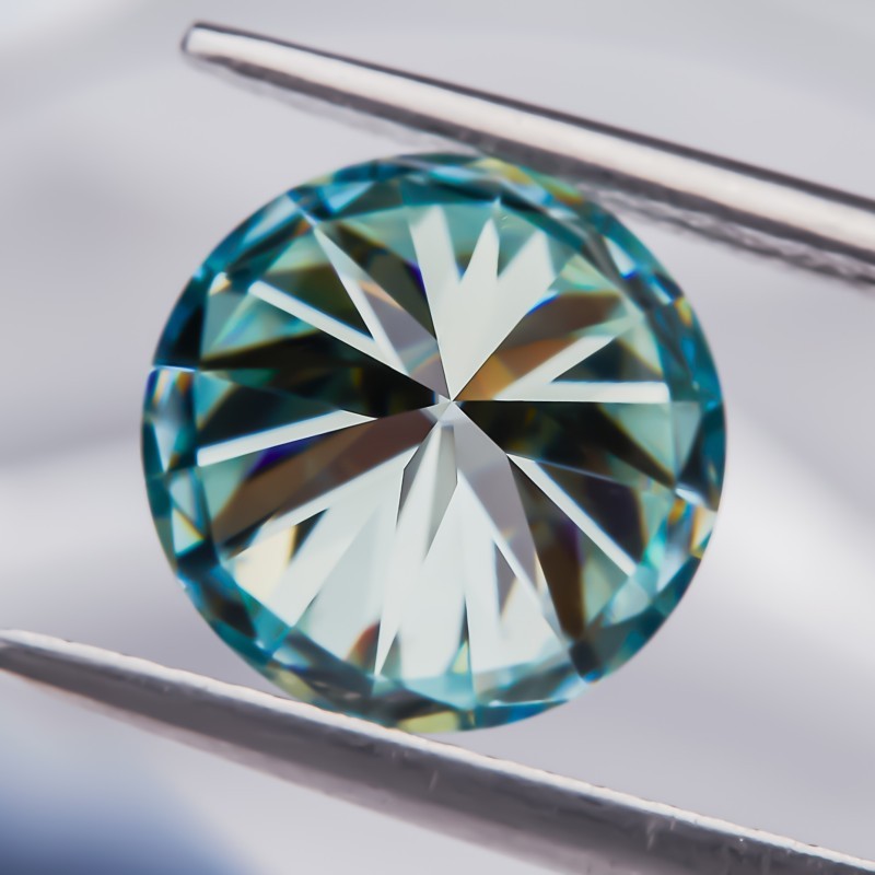 Multicolor 0.5-10ct Round Cut Full Size Loose Moissanite GRA VVS1 Wholesale