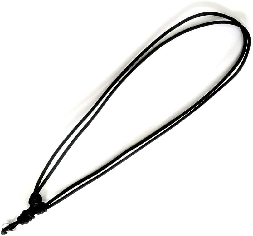 Handmade Black Umbrella Rope Necklace Set – Adjustable for Men and Women