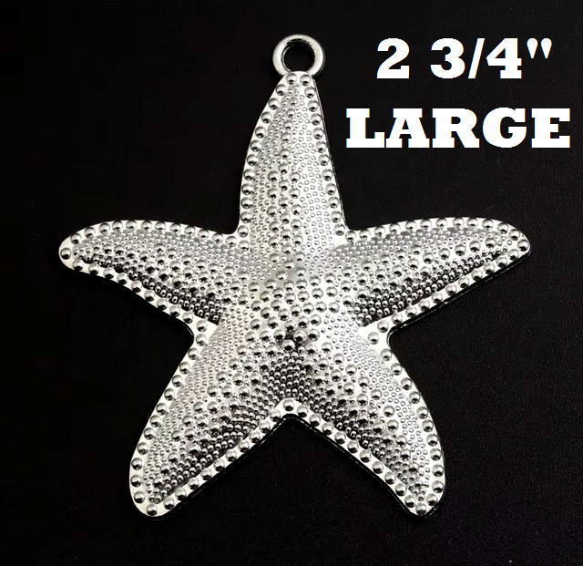LARGE STARFISH OCEAN NAUTICAL BEACH SEA Pendant 22″ 925 Plated Silver Necklace