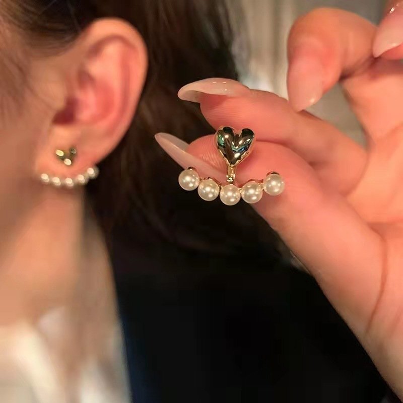 Fashion Zircon Crystal Pearl Bowknot Tassel Earrings Drop Dangle Women Jewelry