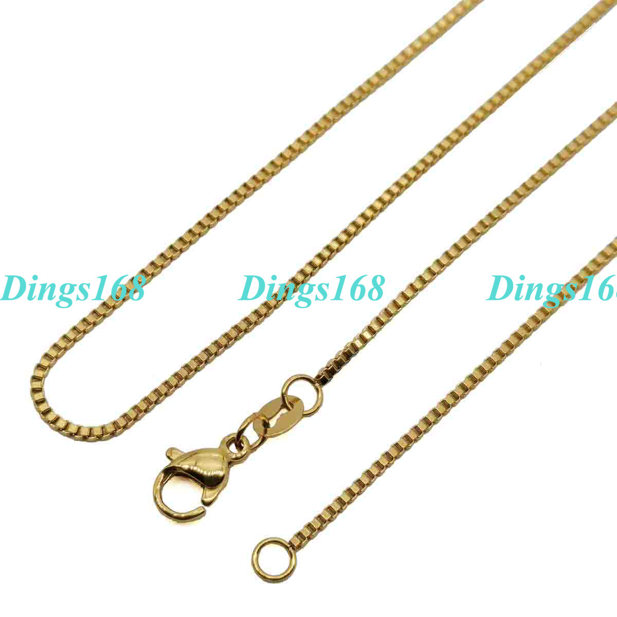 Solid 18K Gold Filled 16″/18″/20″/22″/24/26/28/30/32″ Italian Box Chain Necklace