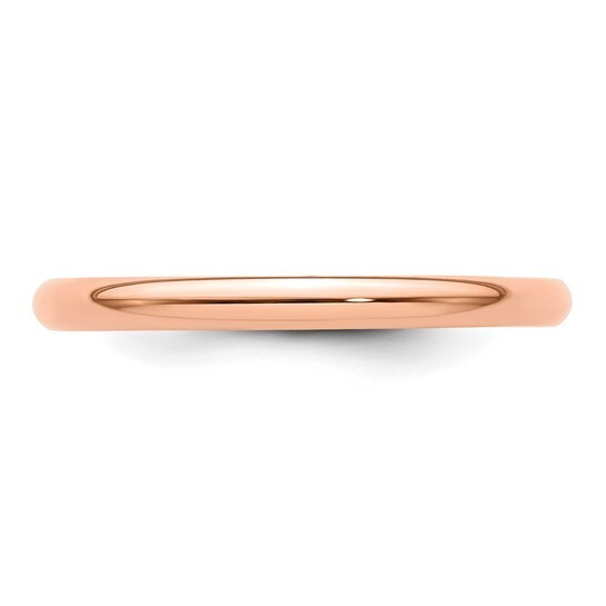 REAL 10K Rose Gold 2mm 3mm 4mm 5mm 6mm 8mm 1/2 Round Men Women Wedding Band Ring
