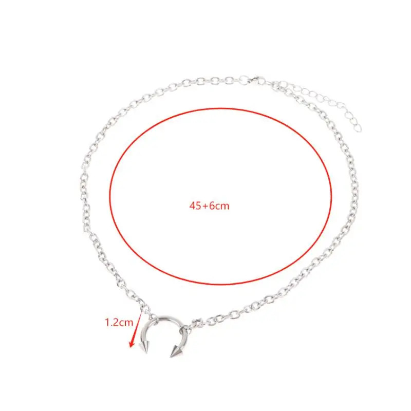 Retro Hip-hop Style Titanium Steel Necklace Party Punk Rivet Pendant Unise
