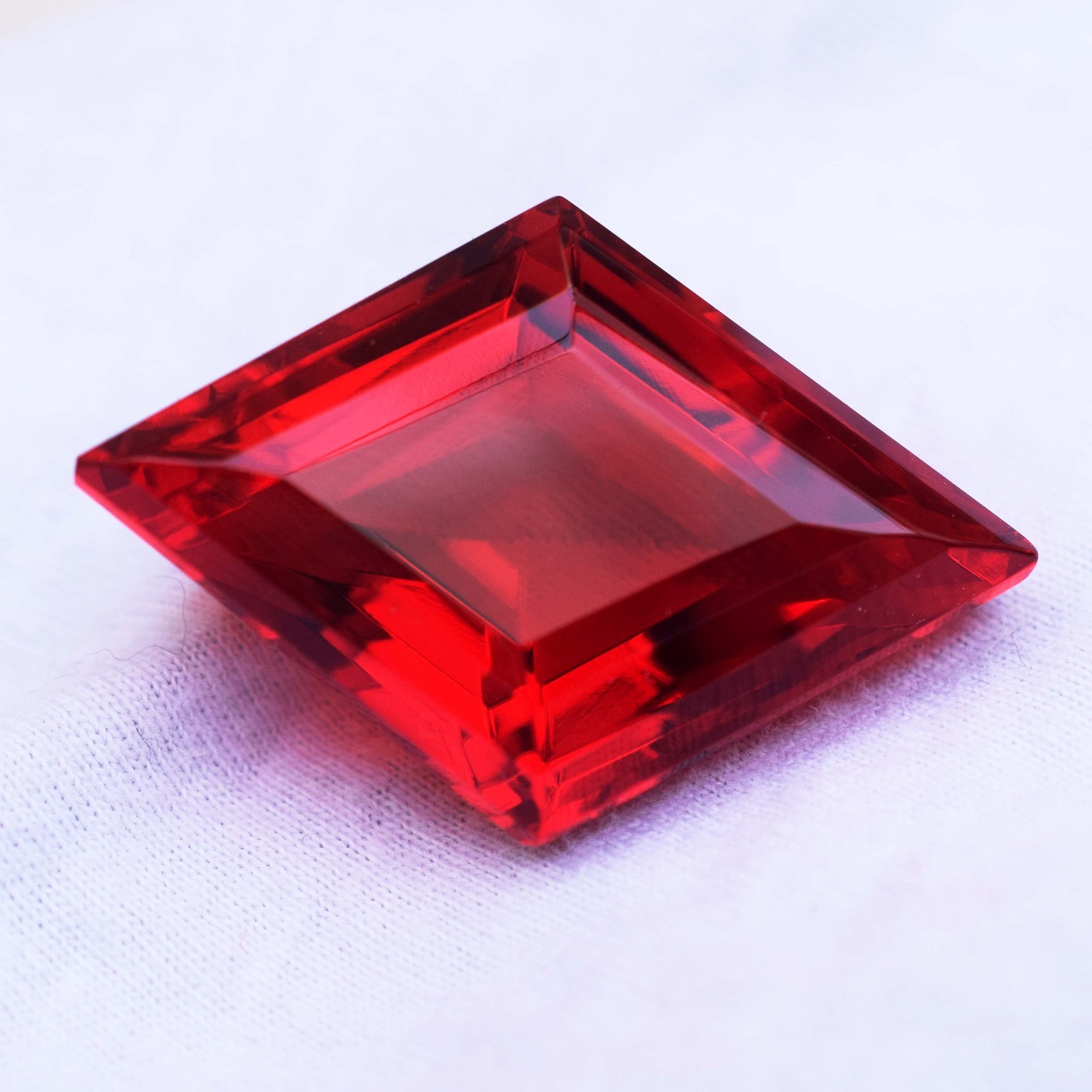 Certified 53 Carat Blood Red Topaz Fancy Cut Flawless Loose Gemstone