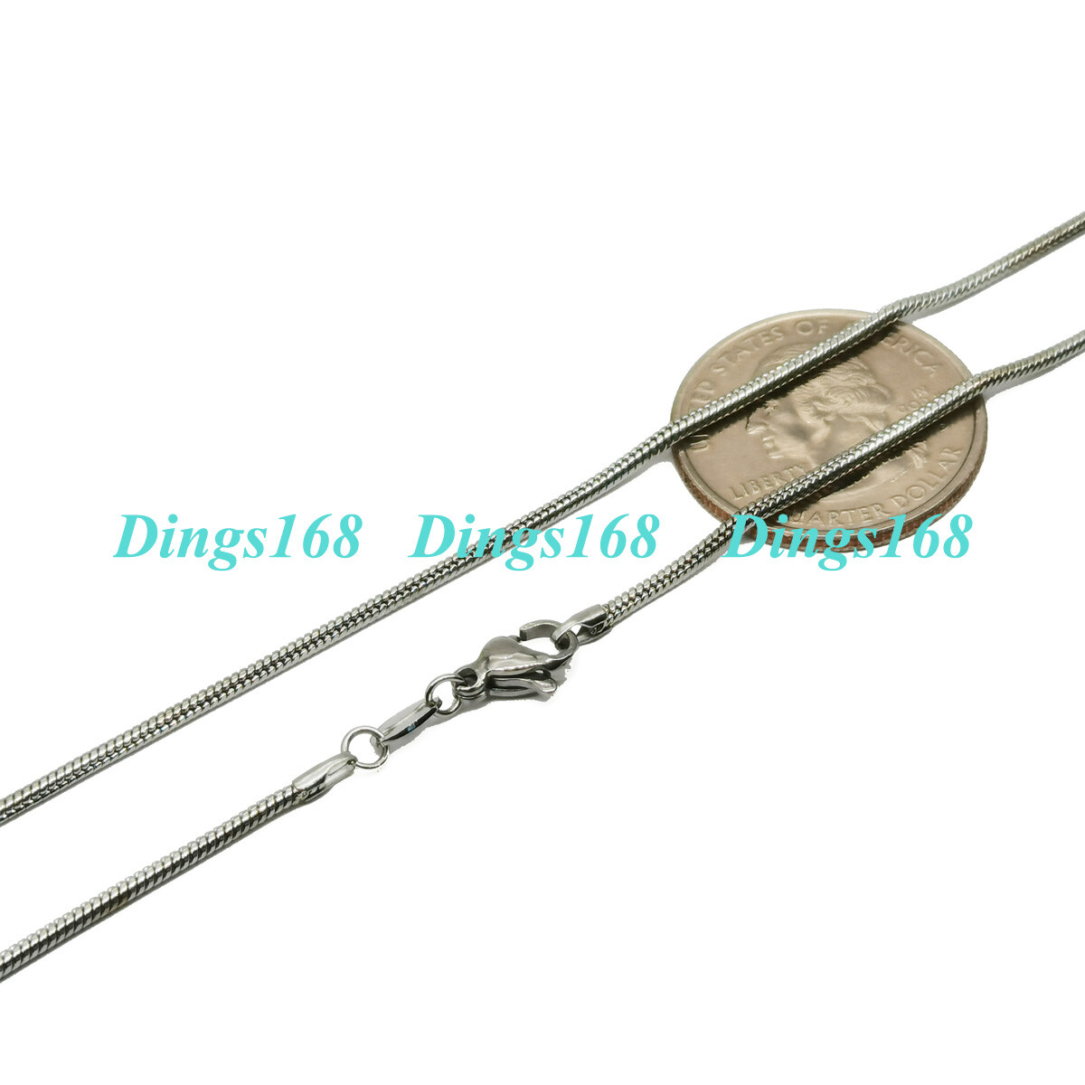 925 Sterling Silver Tarnish-Free 1.6mm Wide Snake Chain Necklace CHOOSE A LENGTH