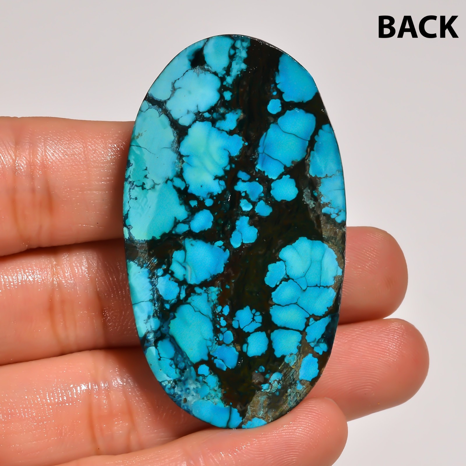 117.90Ct Natural Handmade Designer Tibet Turquoise Oval Shape Cabochon 30x54x9MM