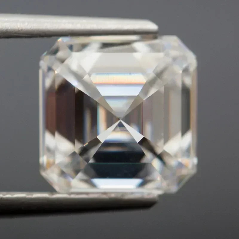 US Loose Moissanite Real Gem Stone GRA Certificate 0.1-10ct VVS1 D Asscher Cut